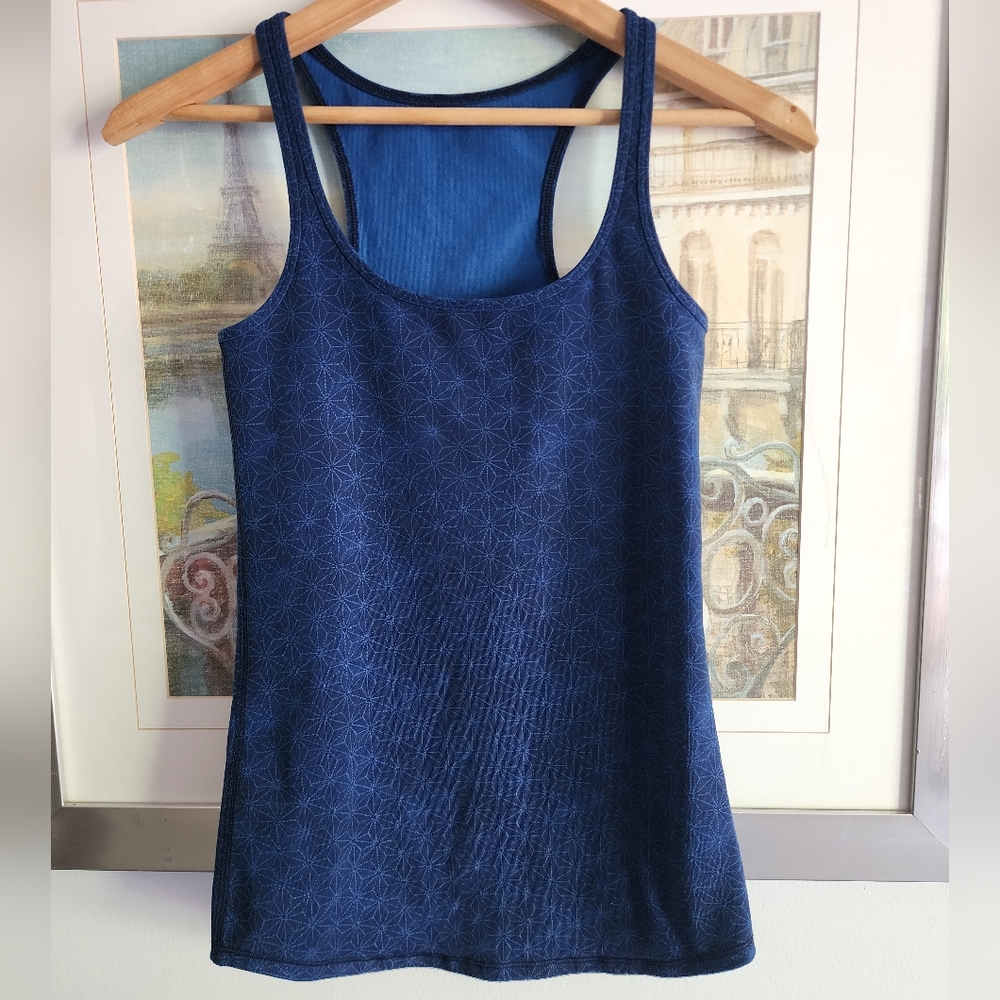 Lululemon Blue Geometric Tank Top